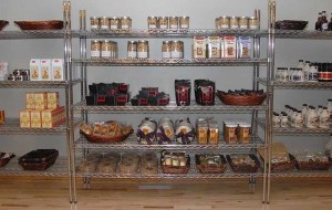 Chrome wire shelving with 5 shelves