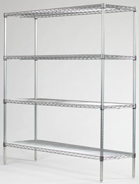 Chrome wire shelving for your business or home