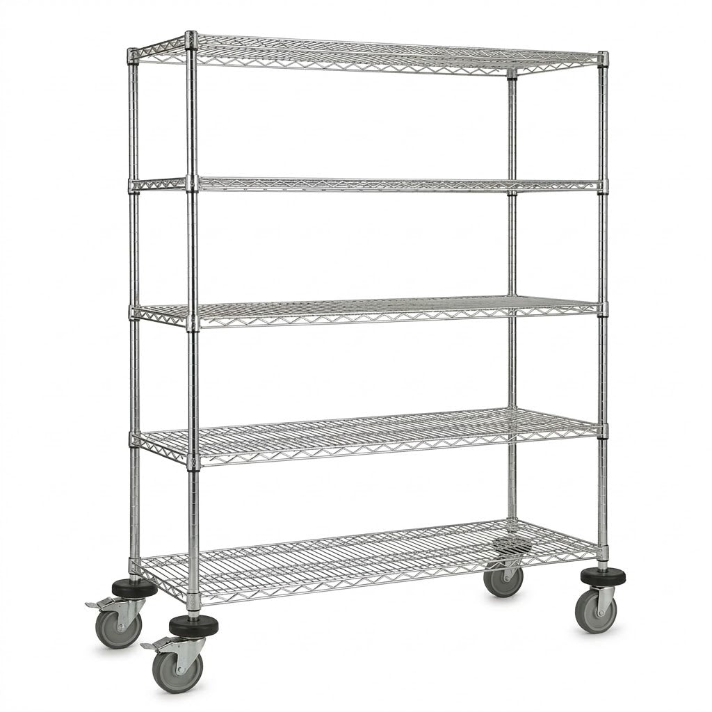 Stainless steel wire shelf truck
