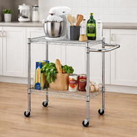 Chrome 2-Tier Kitchen Cart
