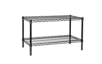 2-tier black wire shelving unit 30W x 14D inches