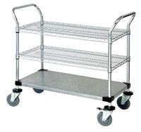 3-tier galvanized utility cart 48W x 24D inches
