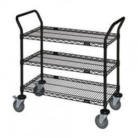 3-tier black wire utility cart