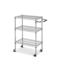 Chrome 3-Tier Kitchen Cart