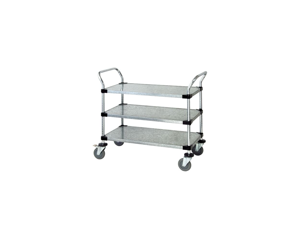 3-Tier Solid Galvanized Utility Cart