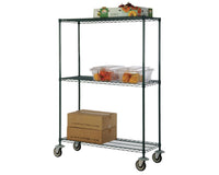 3-tier freezer mobile wire shelf truck 36W x 18D inches