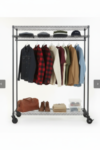 2-tier dark charcoal gray garment rack - correct version