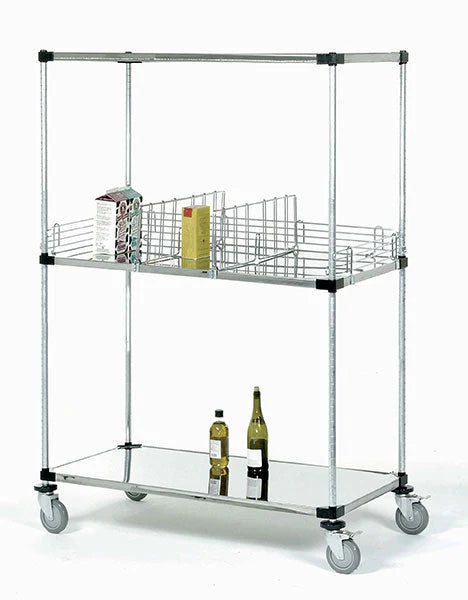 18" Deep x 24" Wide 3 Tier Solid Stainless Shelf Truck