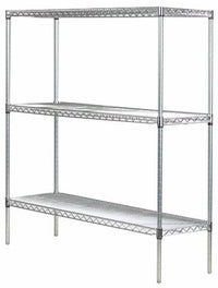 3-tier stainless steel wire shelving unit 36W x 12D inches