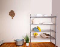 4-tier gray mobile wire shelf truck 30W x 14D inches - view 3