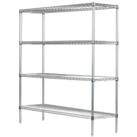 4-tier stainless steel wire shelving unit 30W x 14D inches