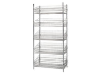5-tier deep basket wire shelving 60W x 24D inches