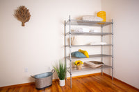 5-tier gray wire shelving unit 72W x 24D inches - view 2