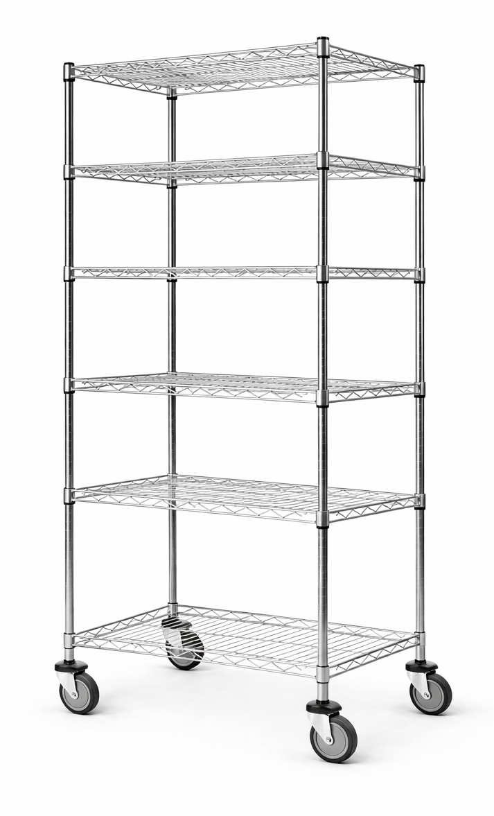 Stainless steel wire shelf truck