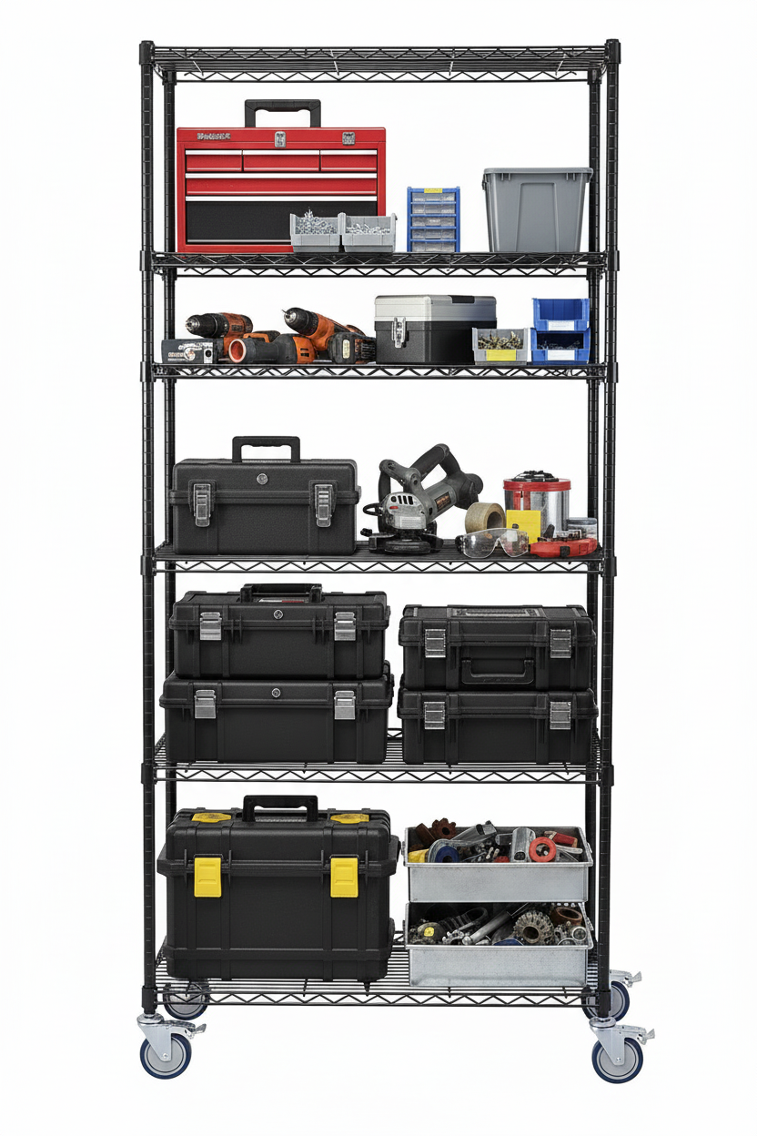 6-Tier Shelving Truck with Fewer Props