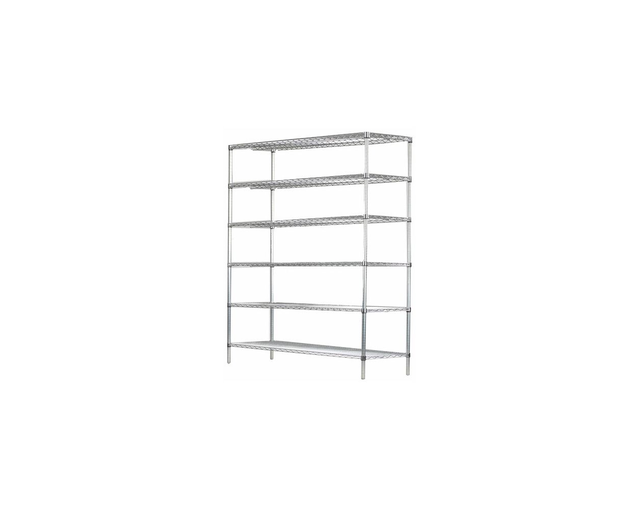 24" Deep x 30" Wide 6 Tier Stainless Steel Wire Starter Shelving Unit