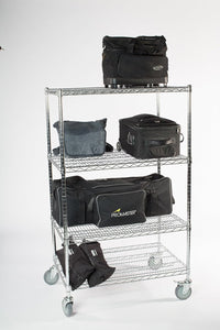 4-tier chrome mobile wire shelf truck 42W x 21D inches - view 6