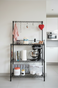 Black Baker's Rack in Modern Kitchen