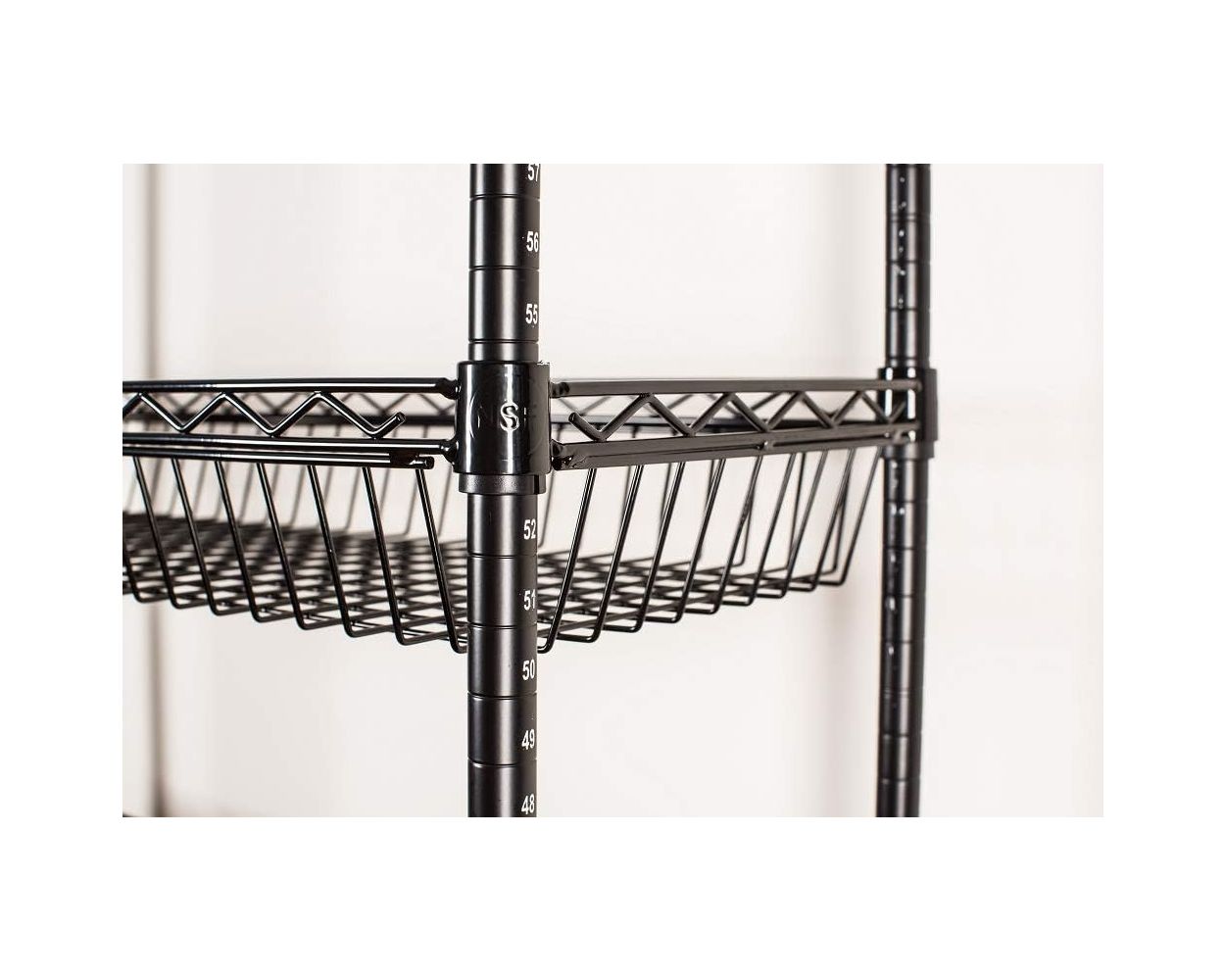 Black Basket Shelf Detail
