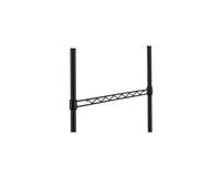 black bakers rack with butcher block top - view 2