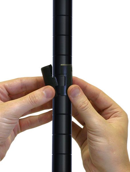 3-tier black wire shelving unit 30W x 18D inches - view 3