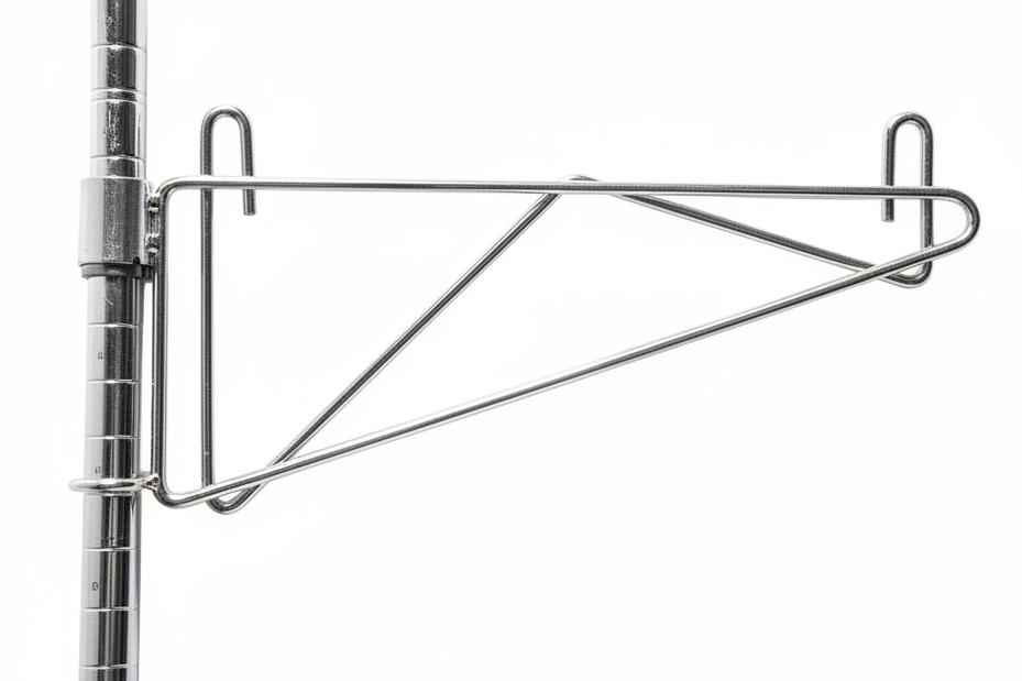 Chrome adjustable wall mount bracket