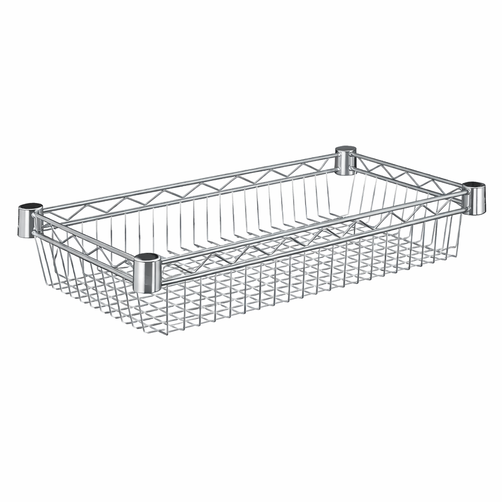 chrome wire utility cart with heavy-duty wheels