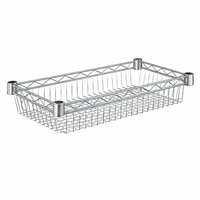 chrome wire utility cart with heavy-duty wheels