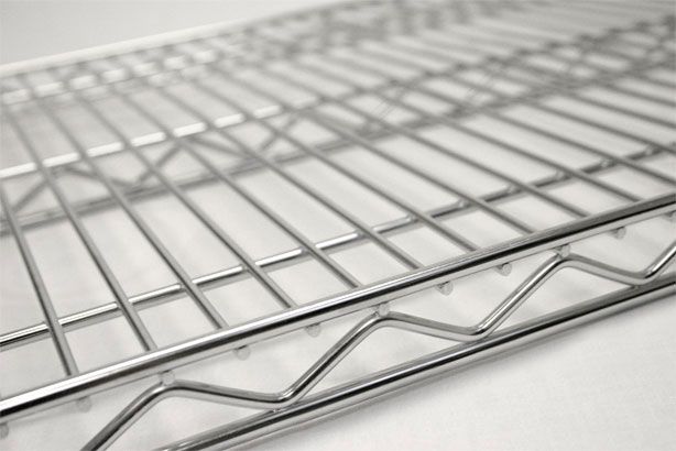 chrome bakers rack with butcher block top - view 4
