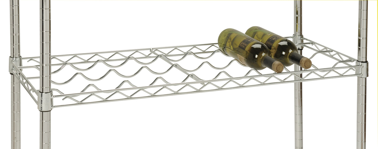 individual chrome wine shelf for bottle storage - view 3