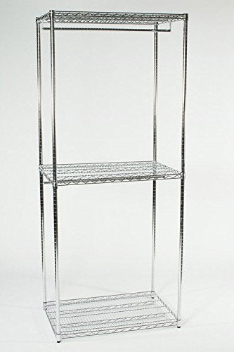 Chrome Garment Rack 86" Height Detail