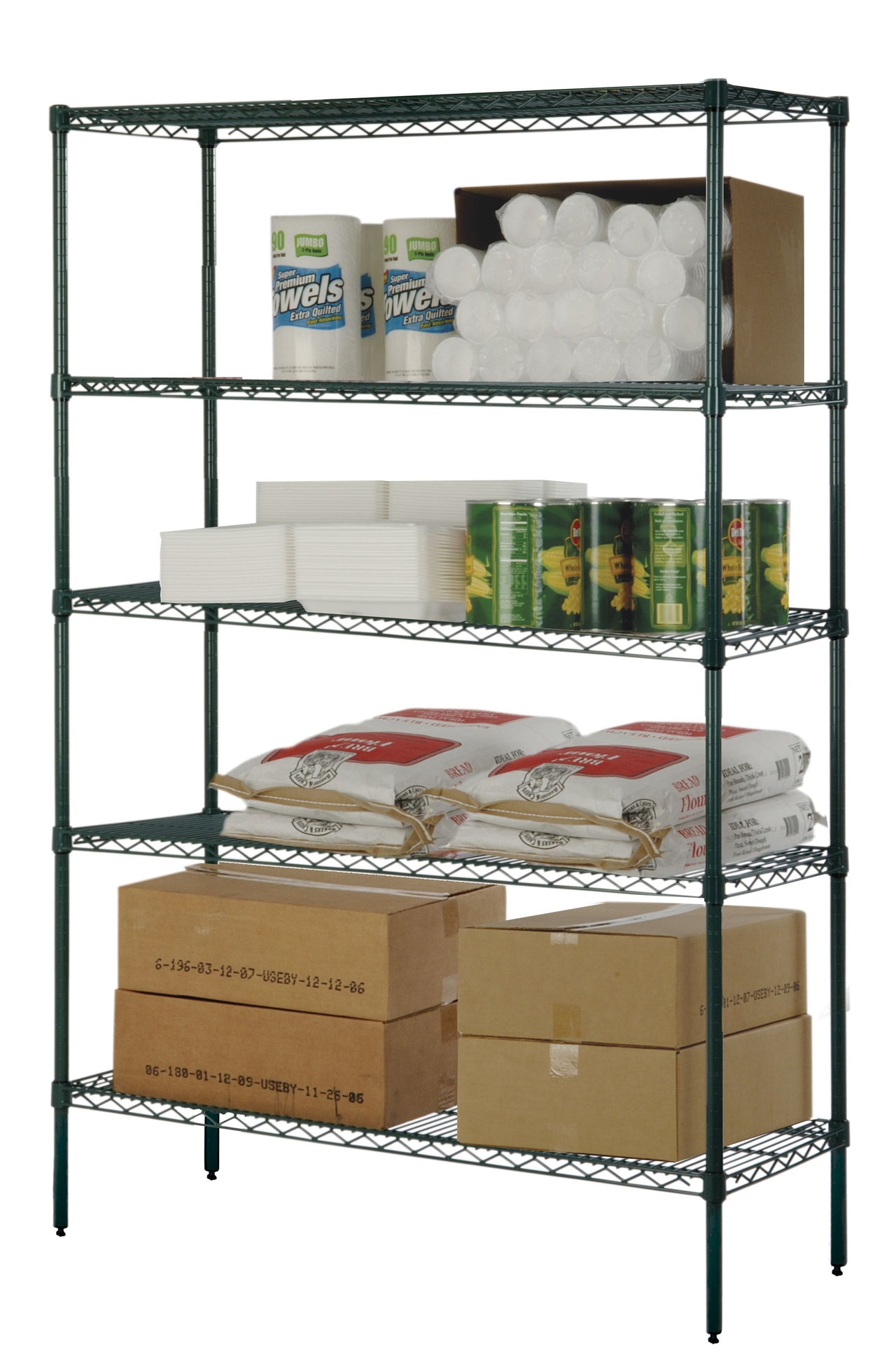 5-tier freezer wire shelving unit 60W x 30D inches - view 2