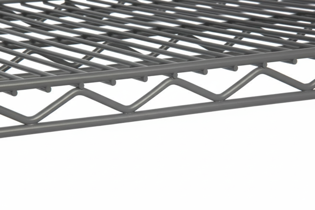 Gray epoxy coated wire shelf