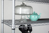 5-tier gray mobile wire shelf truck 72W x 12D inches - view 5