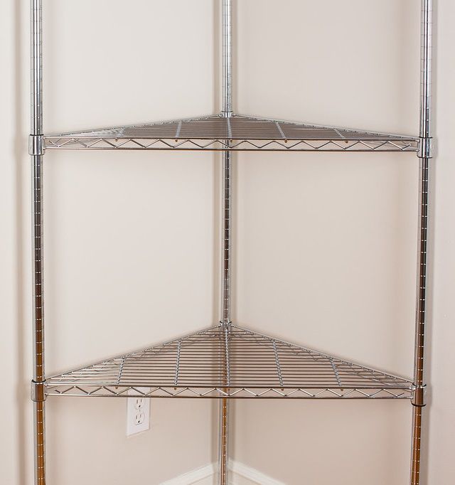 2-tier chrome wire shelving unit - view 3
