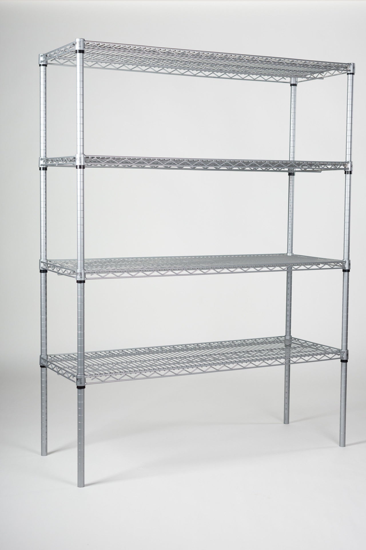 4-tier gray wire shelving unit 60W x 30D inches