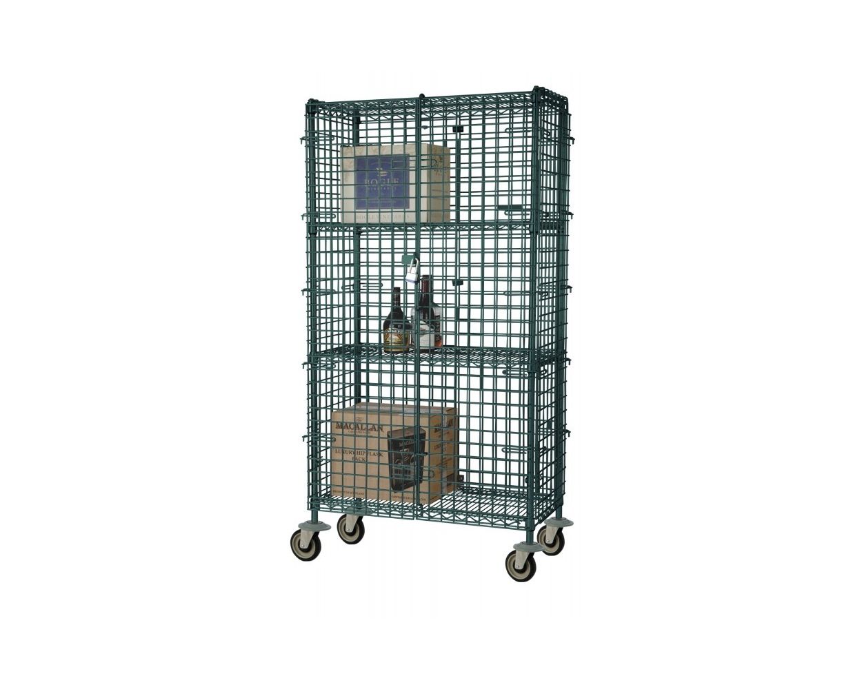 freezer mobile wire security cage 48W x 14D inches