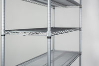 5-tier gray mobile wire shelf truck 36W x 18D inches - view 6