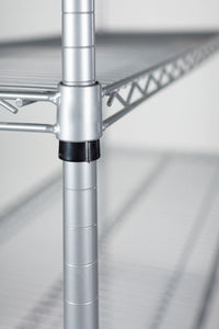 5-tier gray mobile wire shelf truck 60W x 18D inches - view 3