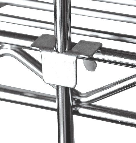 4-tier chrome mobile wire shelf truck 72W x 21D inches - view 2