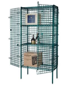 freezer stationary wire security cage 60W x 21D inches