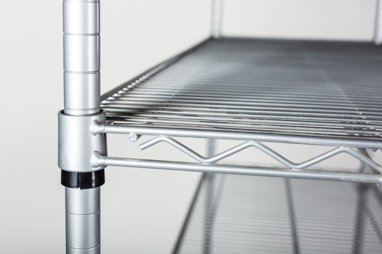 6-tier gray mobile wire shelf truck 42W x 24D inches - view 4