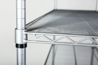 5-tier gray mobile wire shelf truck 72W x 24D inches - view 4