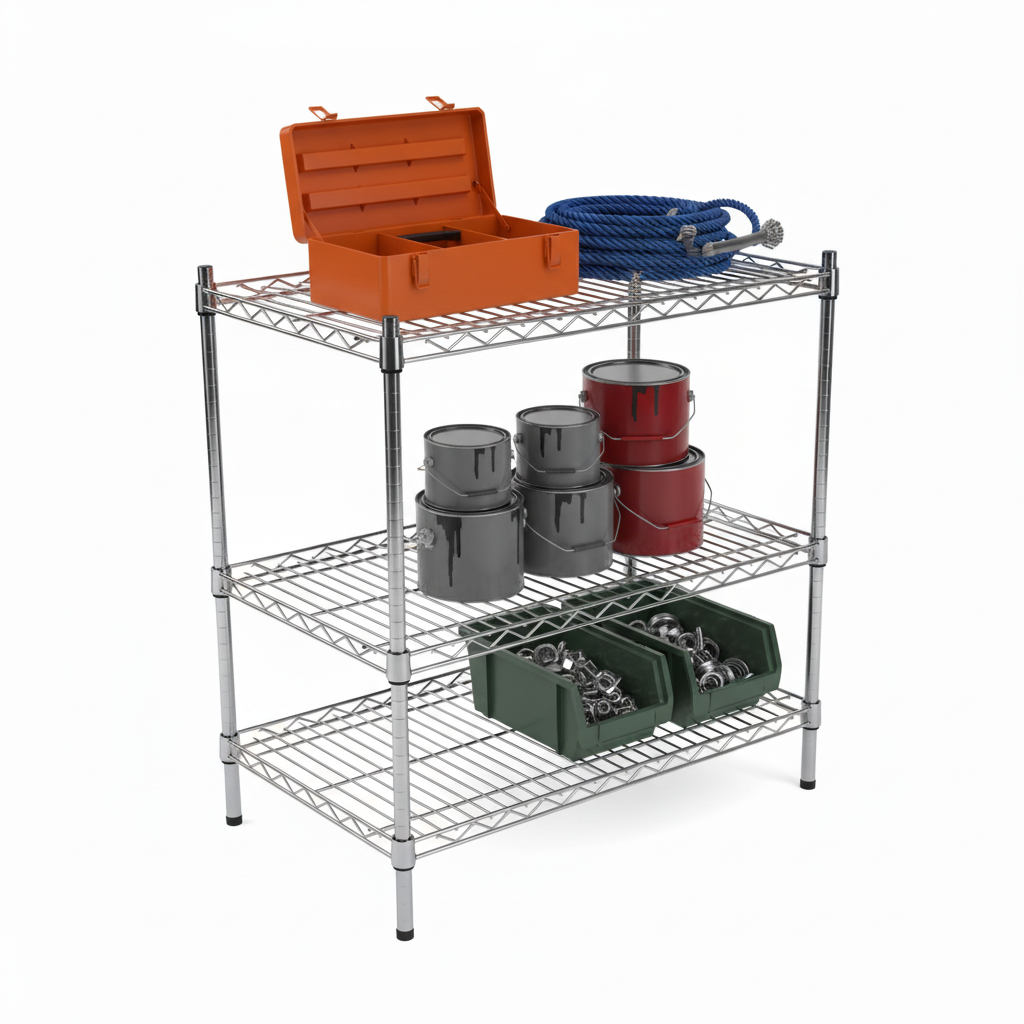 18" Deep x 36" Wide 3 Tier Chrome Wire Starter Unit